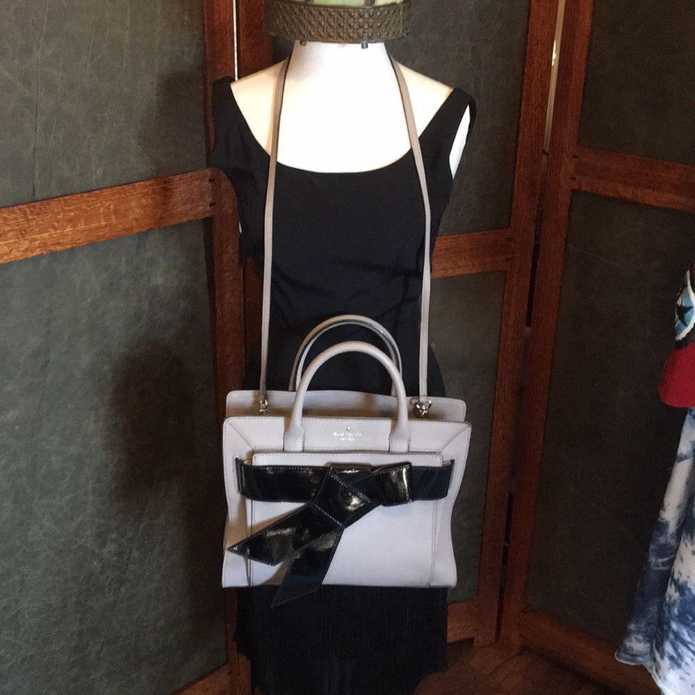 Icon Kate Spade Bag Black Leather Bow Cloth Bag